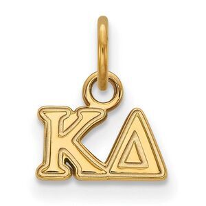 14K Gold Plated Silver Kappa Delta XS (Tiny) Greek Letters Charm